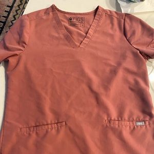 FIGS casma scrub top, medium, mauve color